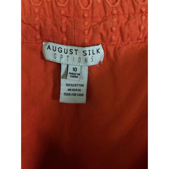 August Silk Orange Eyelet Women Shorts - Picture 3 of 3